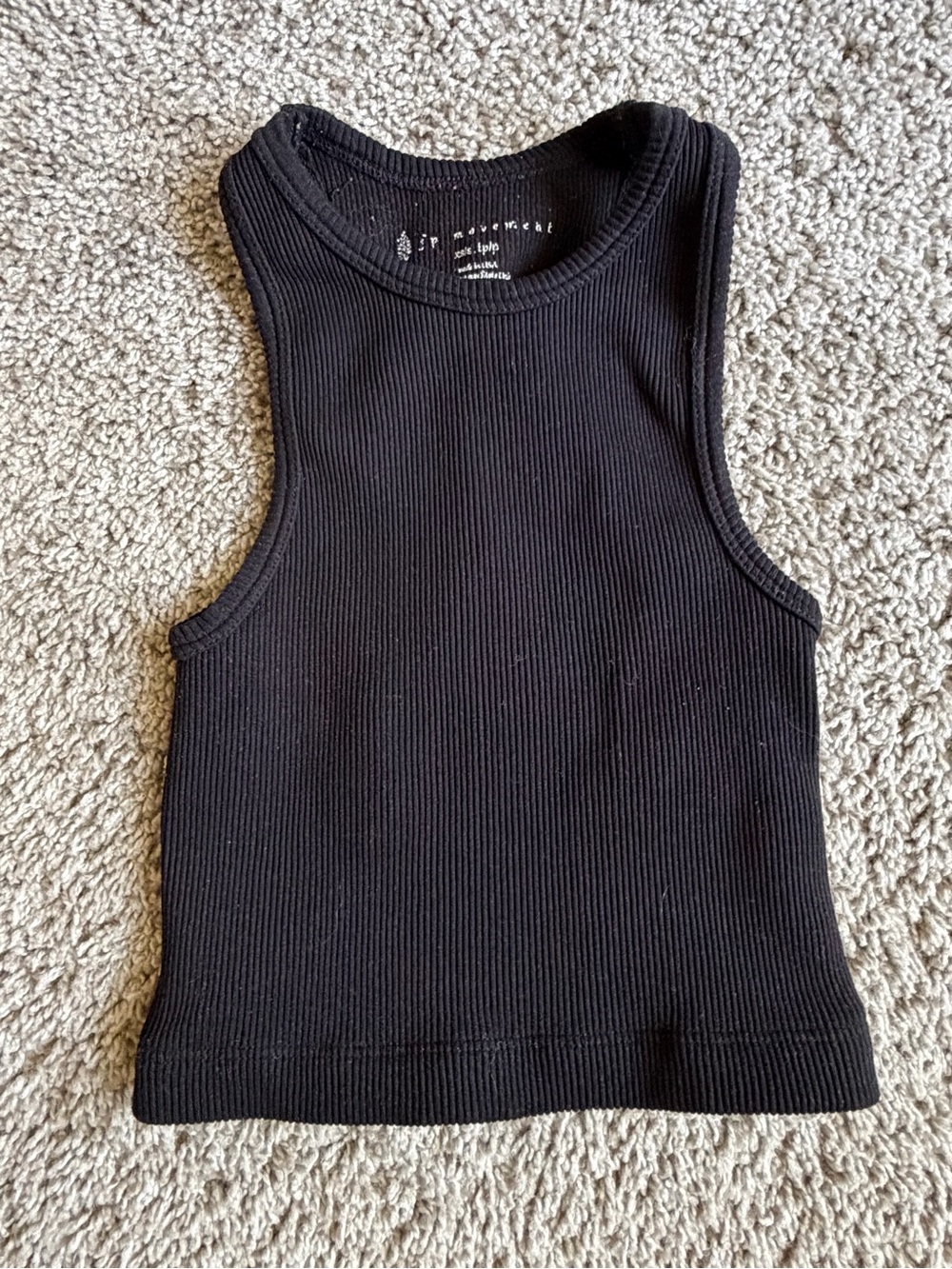 FP Movement by Free People Black Ribbed Tank Top